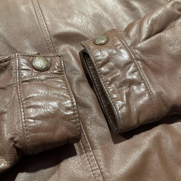 Reed Mens Jacket Vintage 100% Leather Bomber Flight Retro Casual Brown Medium KN - Picture 10 of 16